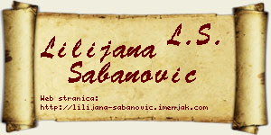 Lilijana Šabanović vizit kartica